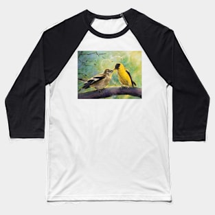 Goldfinch Birds in Love Baseball T-Shirt